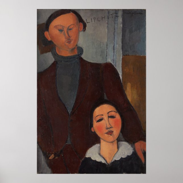 Modigliani - Jacques und Berthe Lipchitz 1917 Poster (Vorne)