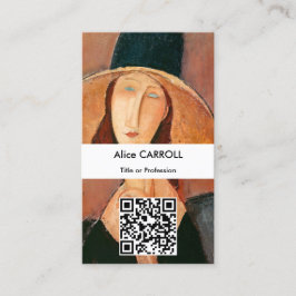 Modigliani - Jeanne Hebuterne Large Hat - QR Code Visitenkarte