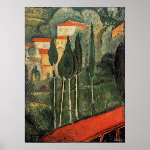 Modigliani - Landschaft Südfrankreich 1919 Poster