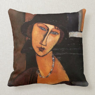 Modigliani - Porträt von Jeanne Hebuterne Kissen