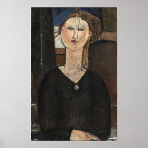 Modigliani Woman mit Brooch Modern Art Print Poster