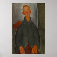 Modigliani Young Man Modern Art Print