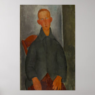 Modigliani Young Man Modern Art Print Poster