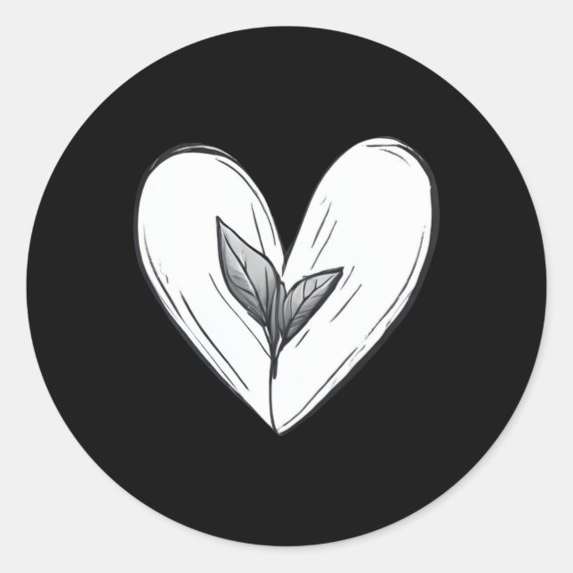 Modisch freundlich Minimalistischer Kindness Stick Runder Aufkleber (Vorderseite)