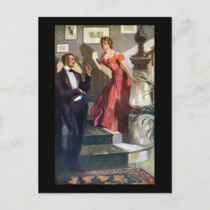 Modisch, für einen Abend gerüstet Postkarte