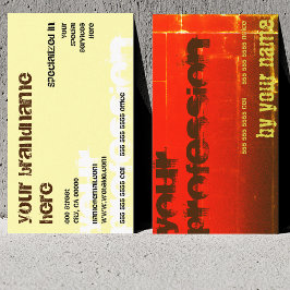 Modisch für jeden Business Chic Red Gold Brown Visitenkarte