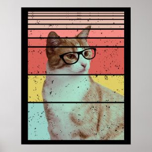 MODISCH LUSTIG SÜßE KATZE VINTAGE POSTER