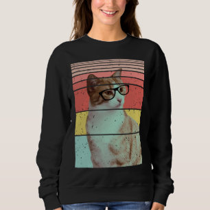 MODISCH LUSTIG SÜßE KATZE VINTAGE SWEATSHIRT