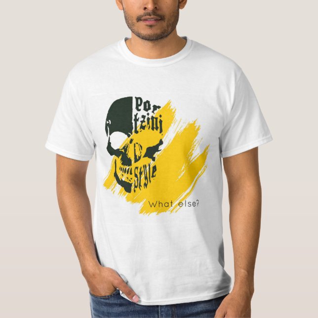 Modisch Totenkopf Style T-Shirt (Vorderseite)