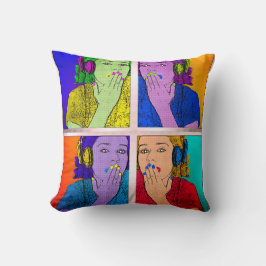 Modisch und farbenfroh Foto Art Design Kissen