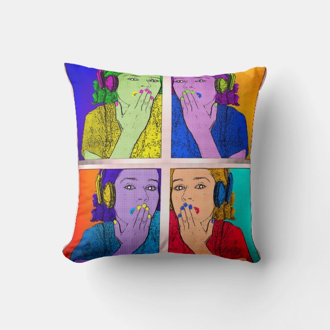 Modisch und farbenfroh Foto Art Design Kissen (Vorderseite)