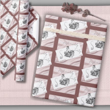 Modisch Vierzig Chic Couture-Geschenkpapier