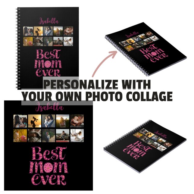 Modisch-Zitat der Mother Keepake-Fotocollage Notizblock (Mother's Keepsake Photo Collage Trendy Quote Notebook
)
