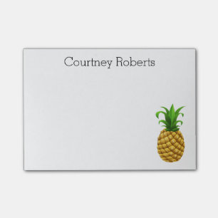 Modische Ananas mit Ihrer Namensgewohnheit Post-it Klebezettel