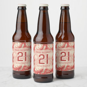 Modische benutzerdefinierte Tulpen Thema 40. Gebur Bierflaschenetikett