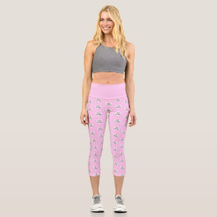 Modische Berufliche Business Custom Pink Capri Leggings