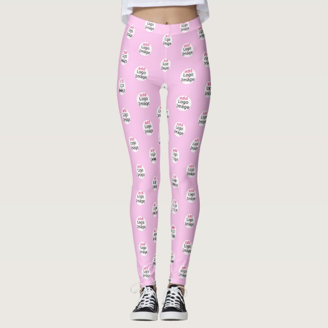 Modische Berufliche Business Custom Pink Leggings (Vorderseite)