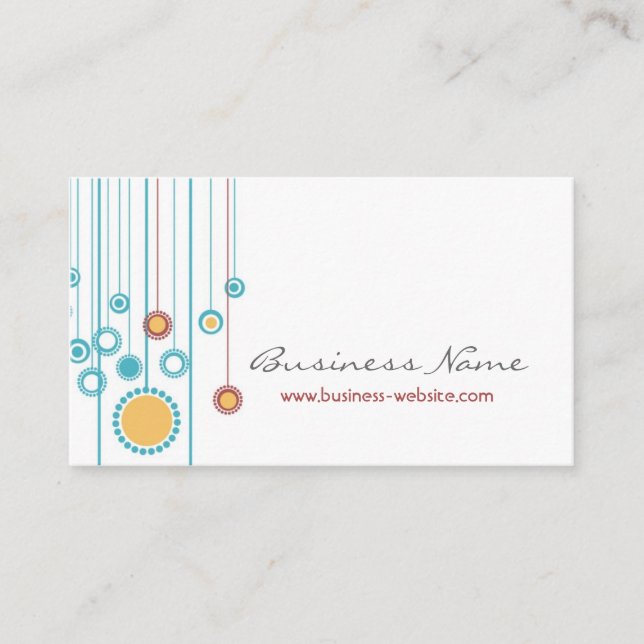 Modische Blumenmuster-Visitenkarte Visitenkarte (Vorderseite)