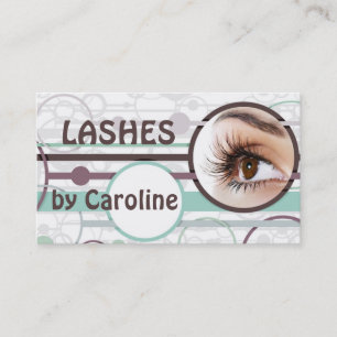 Modische Bubbles Eyelash Extensions Card Visitenkarte