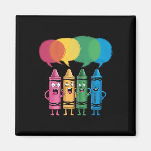 Modische Buntstift-Stimmung Farbige Buntstifte Fri Magnet