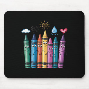 Modische Crayon-Mood-Farbstifte Friyay Unterrichte Mousepad