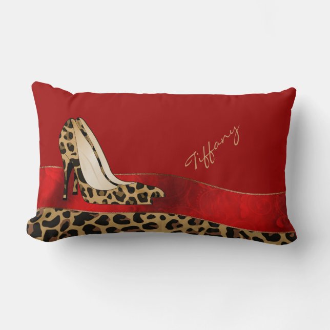 Modische Custom Jaguar Stilettos Throw Kissen (Vorderseite)