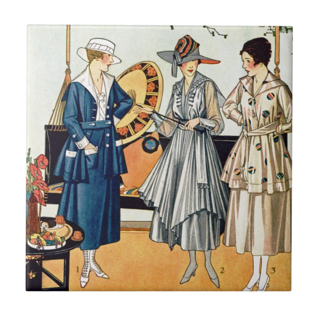 modische Damen Fliese (Vorderseite)
