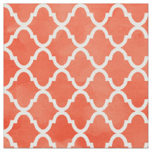Modische Flammen-orange Aquarell Quatrefoil Muster
