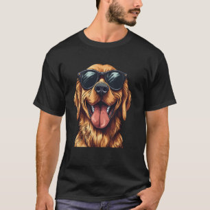 Modische Golden Retriever Sonnenbrille T-Shirt