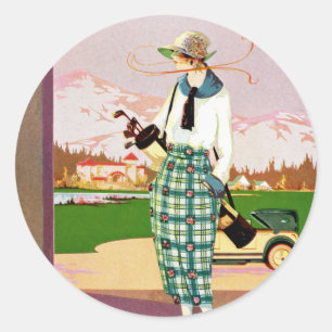Modische Golftasche Runder Aufkleber
