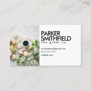 Modische Kaffeestube-Makronen Visitenkarte