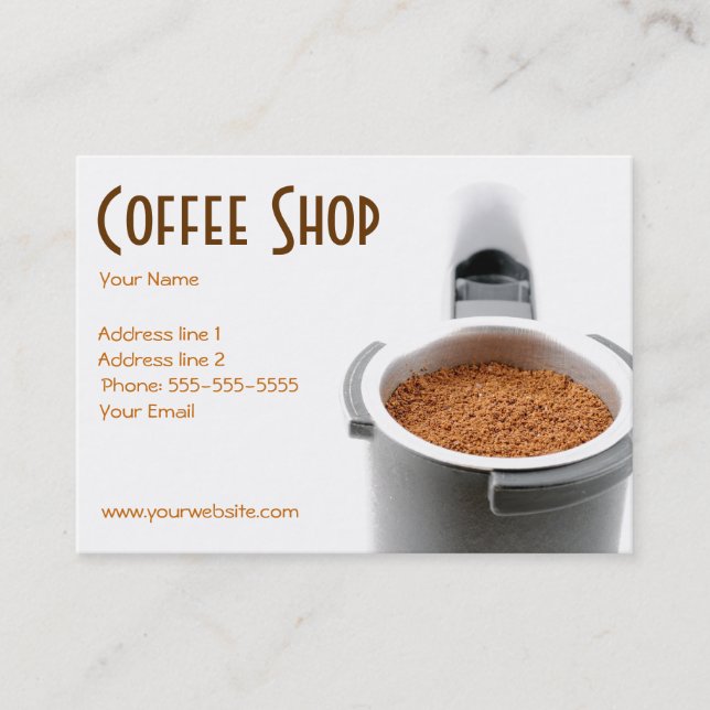 Modische Kaffeestube-Visitenkarte Visitenkarte (Vorderseite)
