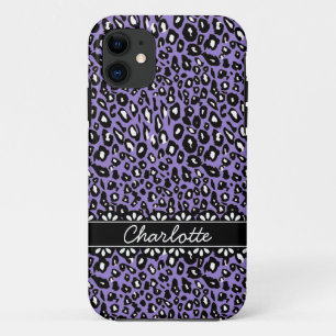 Modische Lila Leopard Print and Lace Case-Mate iPhone Hülle