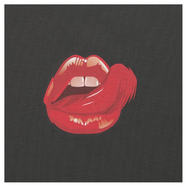 Modische Lippenkonfektion zeichnend. Pommes. flink Stoff (Nahaufnahme)