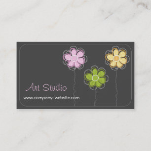 Modische mit BlumenVisitenkarte Visitenkarte