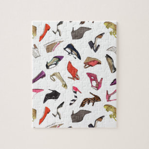 Modische Mode beschuht Puzzlespiel Puzzle