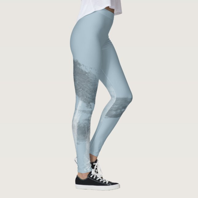 Modische monochrome Urban Graffiti Smear Leggings (Rechts)