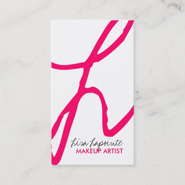Modische Monogramm-Visitenkarten Visitenkarte (Vorderseite)