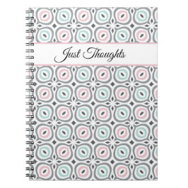 Modische Muster in Pastellgrau, Rosa und Blau  Notizblock