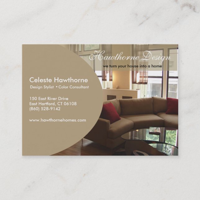 Modische Ovale Profil-Visitenkarte Visitenkarte (Vorderseite)