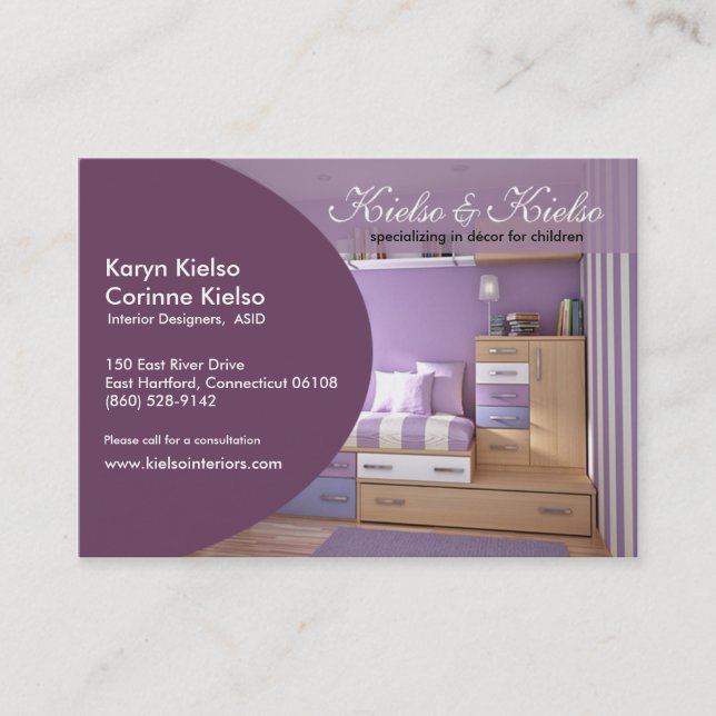 Modische Ovale Profil-Visitenkarte Visitenkarte (Vorderseite)