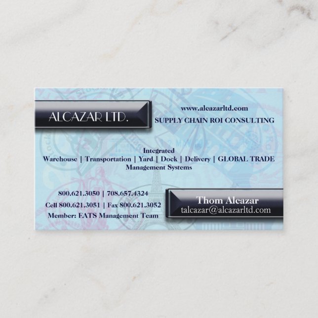 Modische Pass-Hintergrund-Visitenkarte Visitenkarte (Vorderseite)