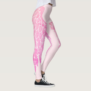 Modische Pink-Engels-Flügel Leggings