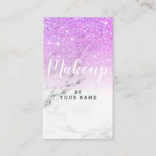 Modische PurpleGlitter vertikale Visitenkarte