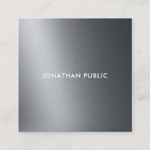 Modische Schwarz-weiße Beruflich Moderne Cool Quadratische Visitenkarte