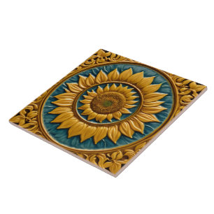 Modische Sonnenblumen Schöne Kollektion Fliese