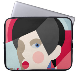 Modische stilvolle Frau. Modernistin h Laptopschutzhülle