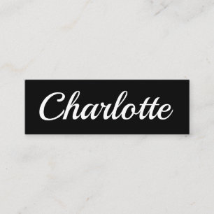 Modische unbedeutende moderne schwarze mini visitenkarte