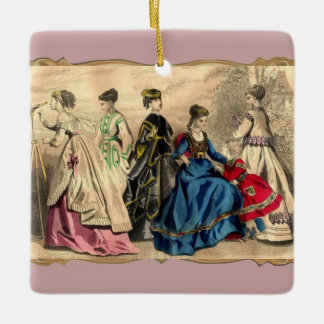 Modische Viktorianische Ladys Keramikornament
