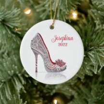 Modische Weihnachtsschuhe Stiletto High Heel Shoe